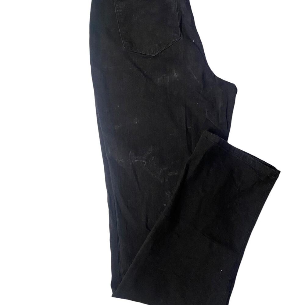 Black straight leg denim jeans